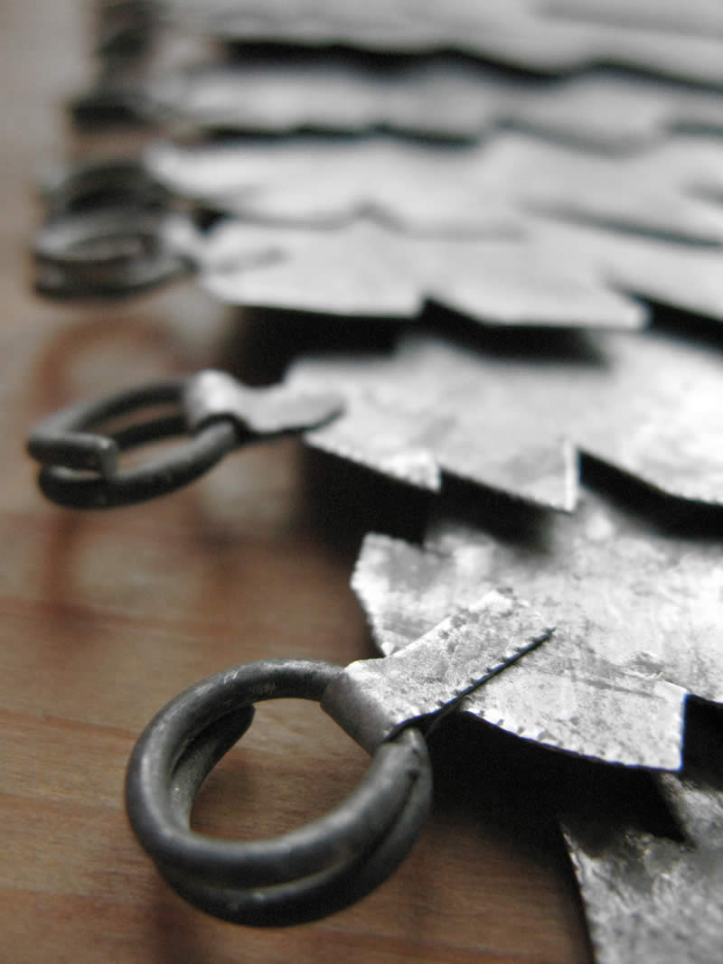 galvanized oak leaves for the wind chime