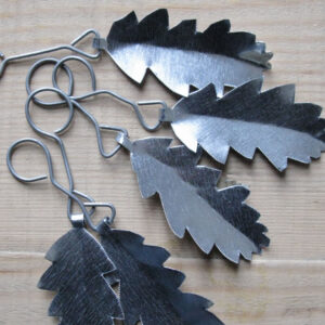decorative oak leaves made from galvanized metal sheet