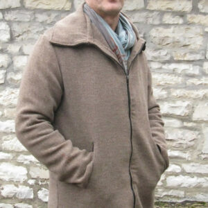 Men's jacket from an old recycled blanket