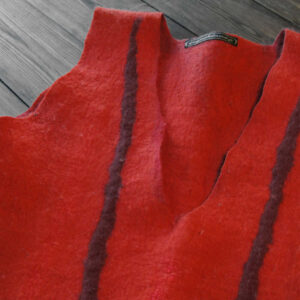 red felt vest