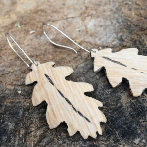 oak leaf earrings